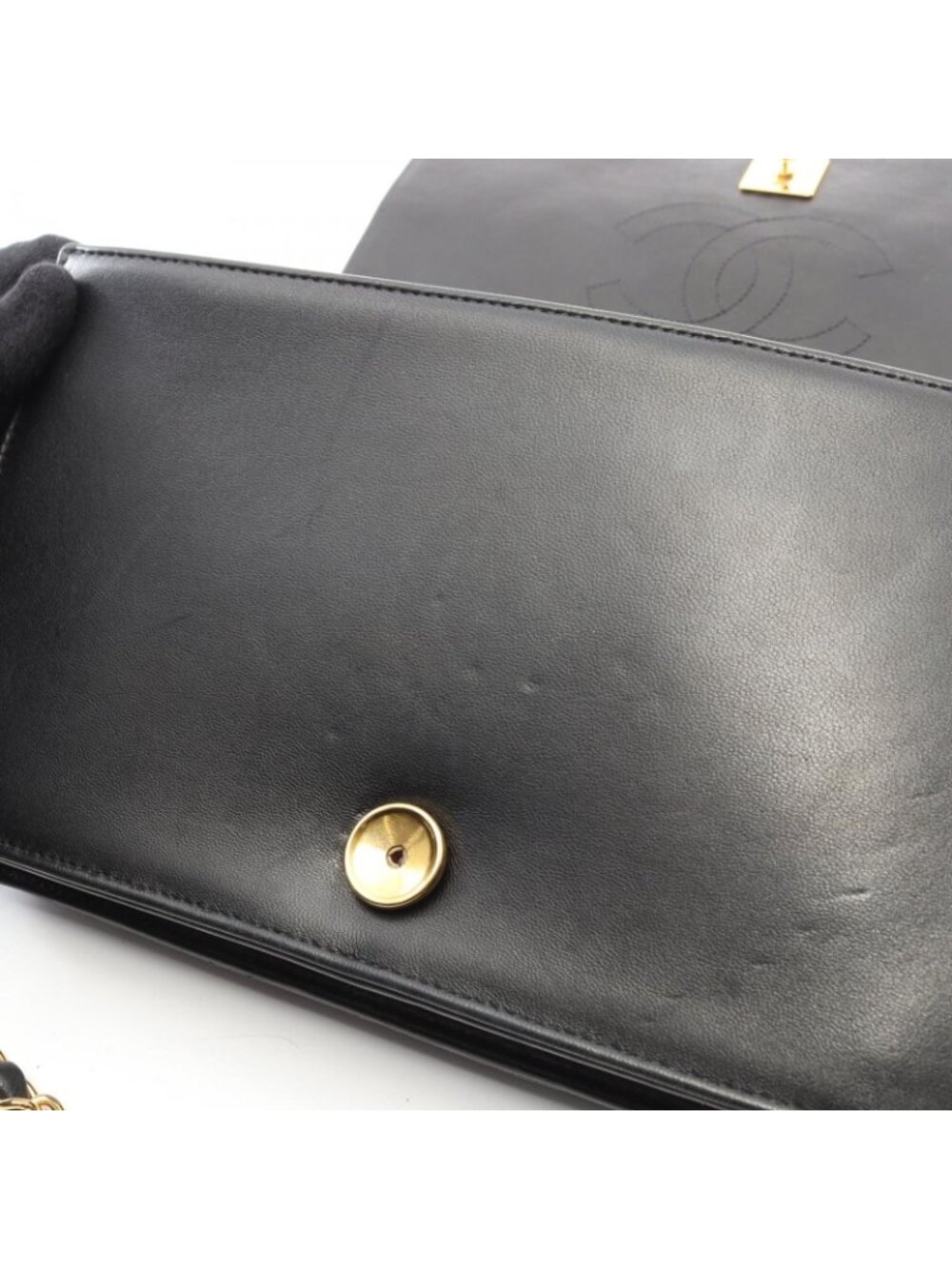 ★SOLD★ Chanel Shoulder Bag Quilted Lela Black Lambskin Sbnine Che - Picture 7 of 13